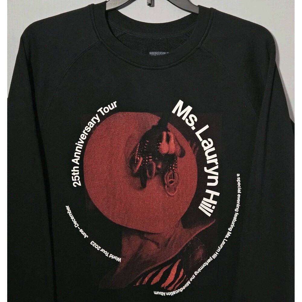 Ms Lauryn Hill Crewneck Sweatshirt Miseducation 25th Anniversary Tour XXL Black